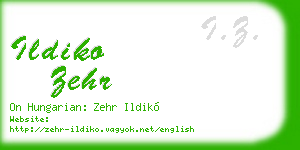 ildiko zehr business card