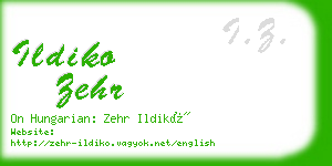 ildiko zehr business card